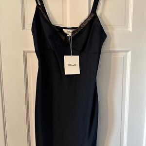 NWT Diane Von Furstenberg Margarit Slip Dress -Navy size 10
